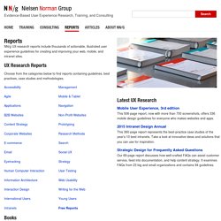 Usability Reports, User Research, and Design Guidelines by Nielsen Norman Group