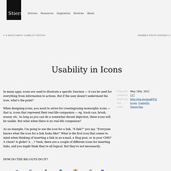 Usability in Icons