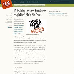 10 Usability Lessons from Steve Krug’s Don't Make Me Think