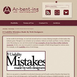 8 Usability Mistakes Made By Web Designers