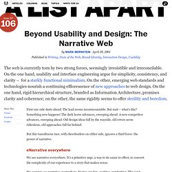 Beyond Usability and Design: The Narrative Web