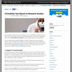10 Usability Tips Based on Research Studies