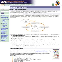 UXPA: Usability Resources: What is User Centered Design
