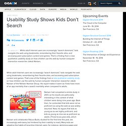 Usability Study Shows Kids Don’t Search «