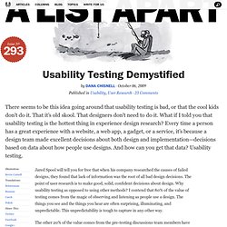 Usability Testing Demystified