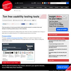 Ten free usability testing tools