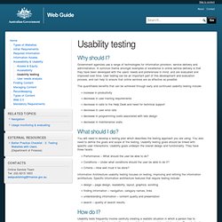 Usability testing - Web Guide