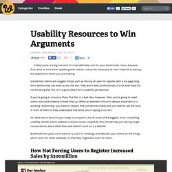 Usability Resources to Win Arguments