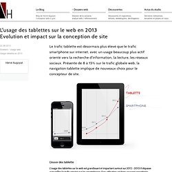 L'usage des tablettes sur le web en 2013