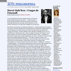 Hervé Oulc'hen : Usages de Foucault