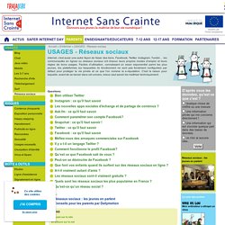 Internetsanscrainte - usage des RSN