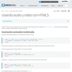 Usando audio y video con HTML5