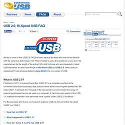 USB 2.0, Hi-Speed USB FAQ