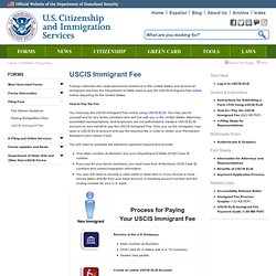 USCIS Immigrant Fee