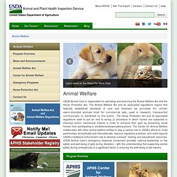 APHIS - Animal Welfare - Animal Care