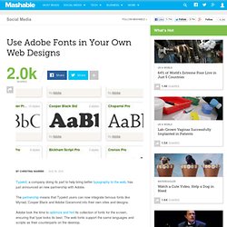 Use Adobe Fonts in Your Own Web Designs