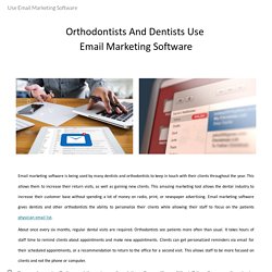 Use Email Marketing Software