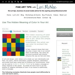 Use The Hidden Meaning of Color In Your Art