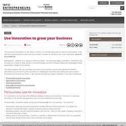 Use innovation to grow your business