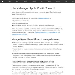 Use a Managed Apple ID with iTunes U