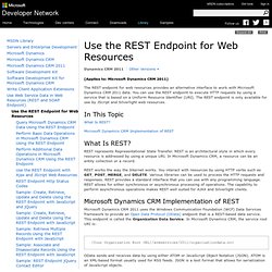 Use the REST Endpoint for Web Resources