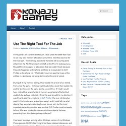 Use The Right Tool For The Job « Konaju Games