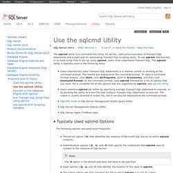 Use the sqlcmd Utility