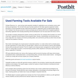 Used Farming Tools Available For Sale