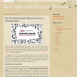 Kia Car Parts & Body Shop Services at Westside Kia