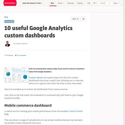 10 useful Google Analytics custom dashboards