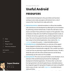 Useful Android resources
