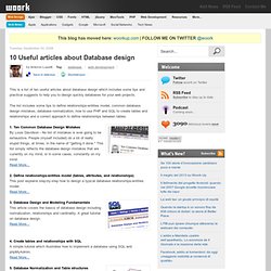 10 Useful articles about Database design