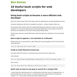 emson… » 18 Useful bash scripts for web developers
