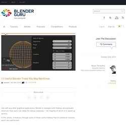 11 Useful Blender Tricks You May Not Know
