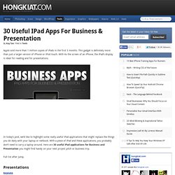 30 Useful iPad Apps for Business & Presentation