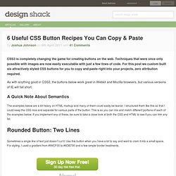 6 Useful CSS Button Recipes You Can Copy & Paste