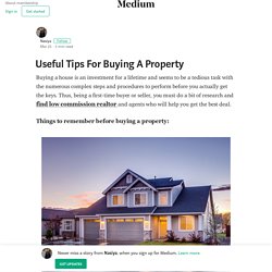 Useful Tips For Buying A Property