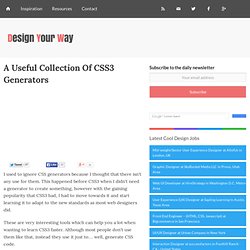 A Useful Collection Of CSS3 Generators