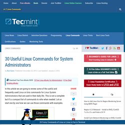 30 Useful Linux Commands for System Administrators