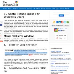 10 Useful Computer Mouse Tricks For Windows 7 Users