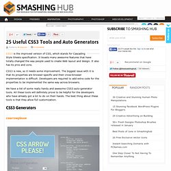 25 Useful CSS3 Tools and Auto Generators
