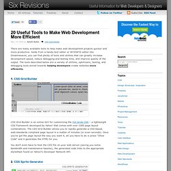 20 Useful Tools to Make Web Development More Efficient