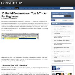 10 Useful Dreamweaver Tips For Beginners