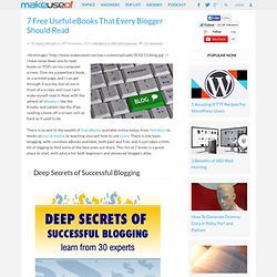 7 Free Useful eBooks That Every Blogger Should Read