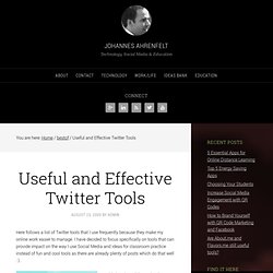 Useful & Effective Twitter tools