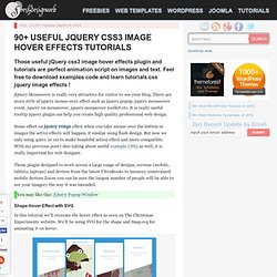 55 Free jQuery Mouseover Effect Tutorials and Examples