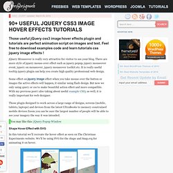 90+ Useful jQuery CSS3 Image Hover Effects Tutorials