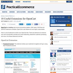 18 Useful Extensions for OpenCart