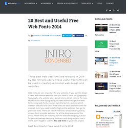 20 Best and Useful Free Web Fonts 2014 - Webdesigncube