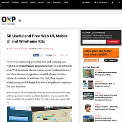 50 Useful and Free Web UI, Mobile UI and Wireframe Kits